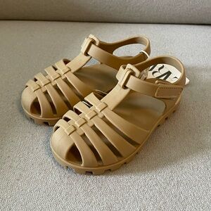 ZARA RUBBERIZED CAGE SANDALS